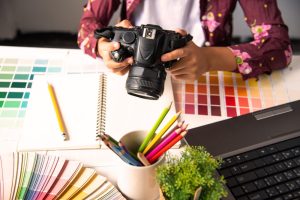 Students learning cinematic editing during color grading courses in Kerala.